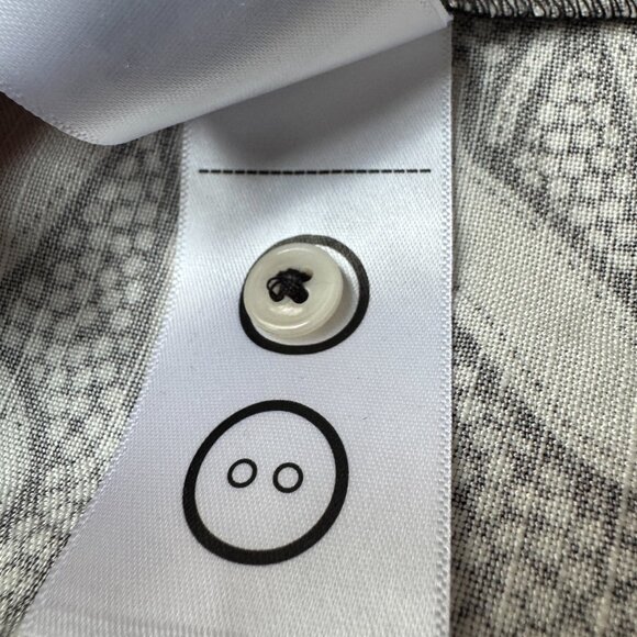 UNTUCKit Amara Dress Large Black White Drop Waist Sleeveless Button Up Linen - Picture 10 of 14